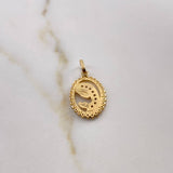 Dije Virgen Maria 2.75gr / 2.9cm / Circones Blancos Oro Amarillo 18K & Dije Virgen Maria 2.75gr / 2.9cm / Circones Blancos Oro Amarillo 18K &