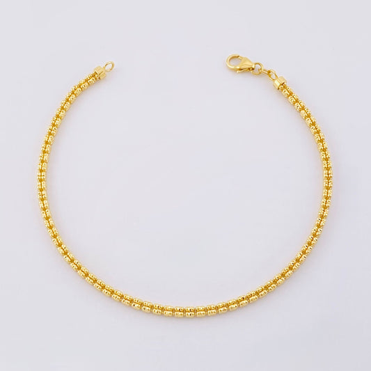 Pulso Ice 7.1g / 20.2cm / 3.1mm Dos Oros Amarillo Blanco 18K