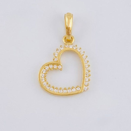 Dije Silueta Corazón 1.3 g / 2.2 cm Oro Amarillo 18K