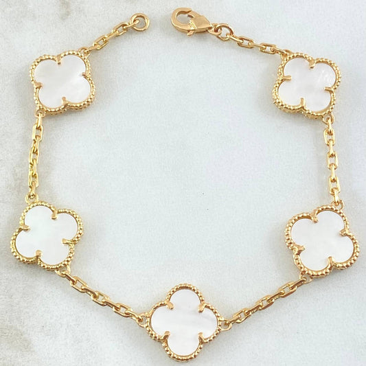 Pulso Aro Seguido Trebol 11gr / 18cm / Nac.Esp. Oro 18K