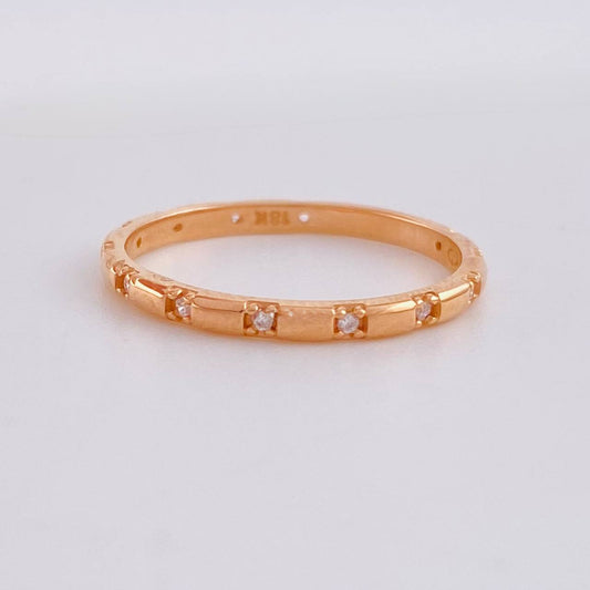 Anillo Churumbela Circonita 1.5g / T6 Oro Rosa 18K