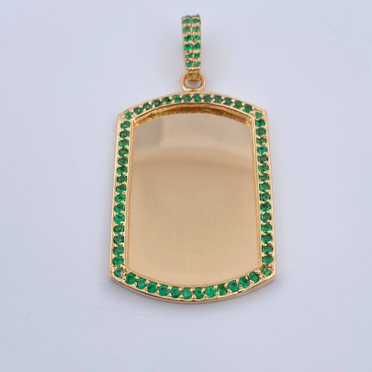 Dije Placa 9.6gr / 4.8cm / Oro 18K $