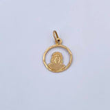 Dije Rostro Cristo 1.95gr / 2.7cm / Circulo Oro Amarillo 18K & Dije Rostro Cristo 1.95gr / 2.7cm / Circulo Oro Amarillo 18K &