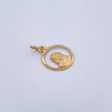 Dije Rostro Cristo 1.95gr / 2.7cm / Circulo Oro Amarillo 18K & Dije Rostro Cristo 1.95gr / 2.7cm / Circulo Oro Amarillo 18K &