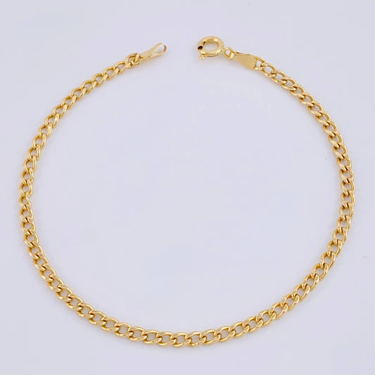 Pulso Cubano 1.9gr / 19.5cm / 3.2mm Oro Amarillo +1 18K