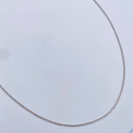 Cadena Escalera 1.35gr / 39.8cm / 1.2mm Oro Blanco +3 18K $