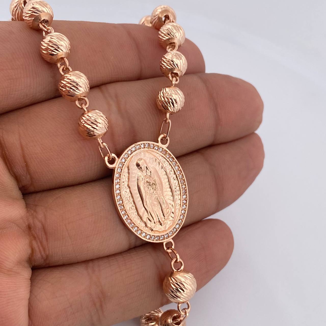 Rosario Virgen Milagrosa Inri 28.4gr / 31.5cm / Oro 18K & Rosario Virgen Milagrosa Inri 28.4gr / 31.5cm / Oro 18K &