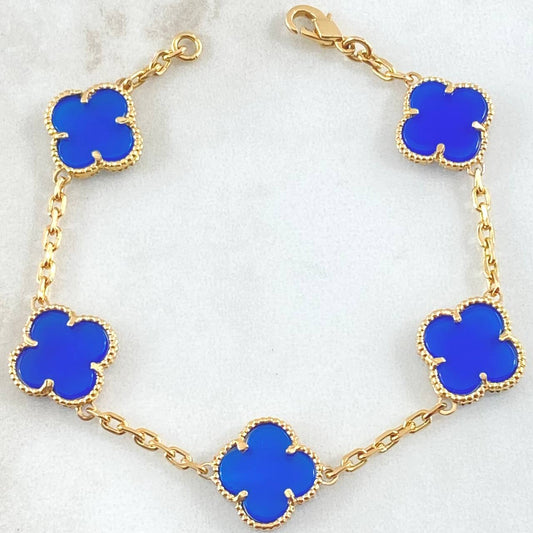 Pulso Aro Seguido Trebol 10.6gr / 17cm / Nac.Esp. Oro 18K ©