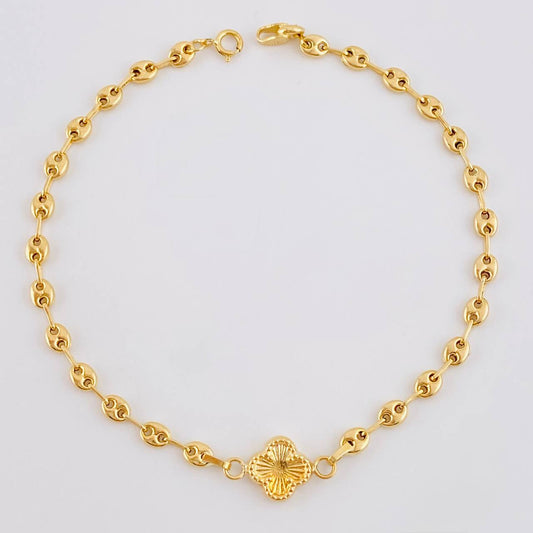 Pulso Gc Herraje Trebol 2.1 g / 17 cm / 3.1 mm Oro Amarillo 18K