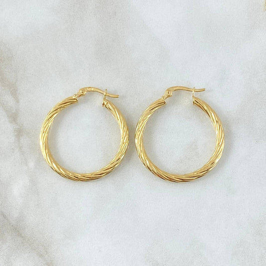 Candongas Lore 2.3gr / 3cm / Oro Amarillo 18K *