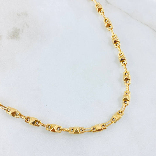 Cadena Rustica Cuadriculada 10.9gr / 60cm / Oro Amarillo 18K