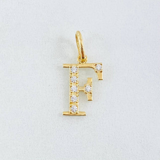 Dije Letra F 0.75gr / 2cm / Oro Amarillo 18K