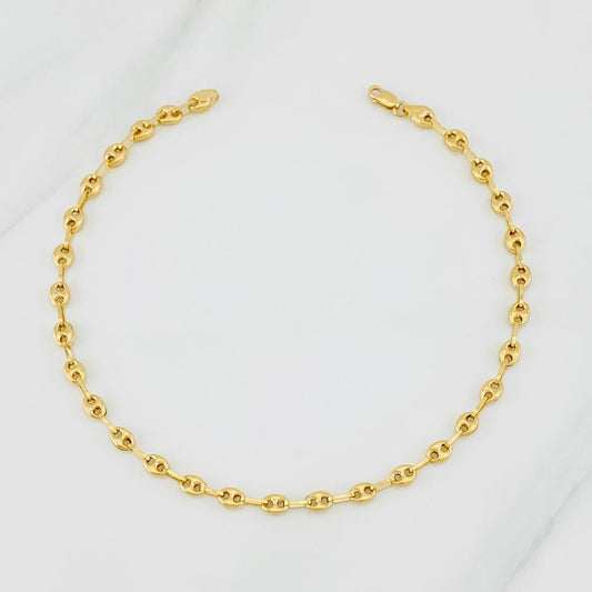 Tobillera GC 2.95g / 24.5cm / 3.8mm Oro Amarillo 18K