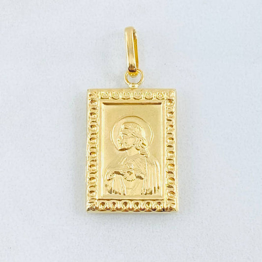 Dije Placa Doble Faz 1.8gr / 3cm / Oro Amarillo 18K