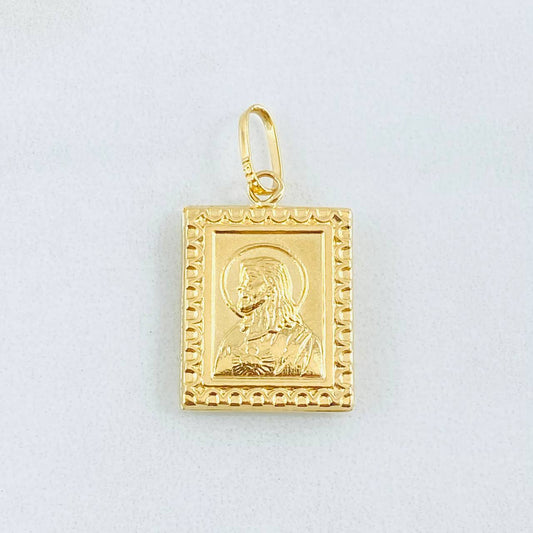 Dije Placa Doble Faz 1.35gr / 2.6cm / Oro Amarillo 18K *