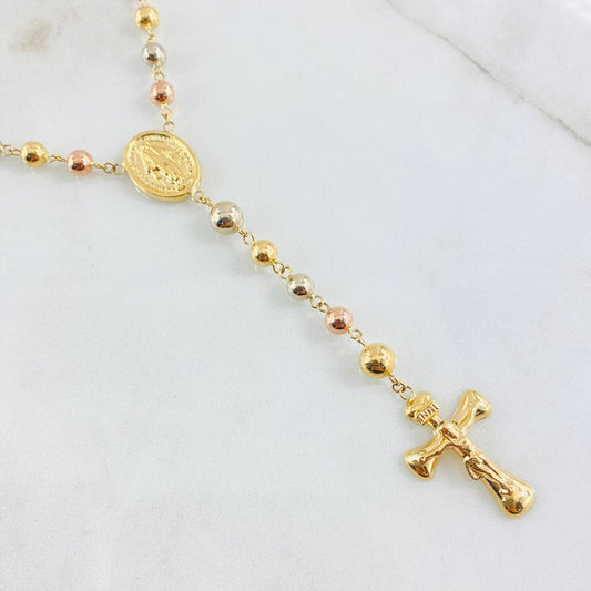 Rosario Virgen Milagrosa 12.6gr / 60cm / Tres Oros 18K