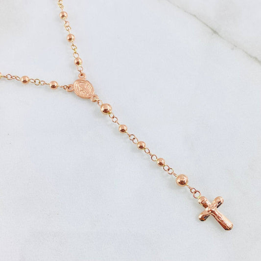 Rosario Virgen Milagrosa 6.55gr / 60cm / Oro Rosa 18K