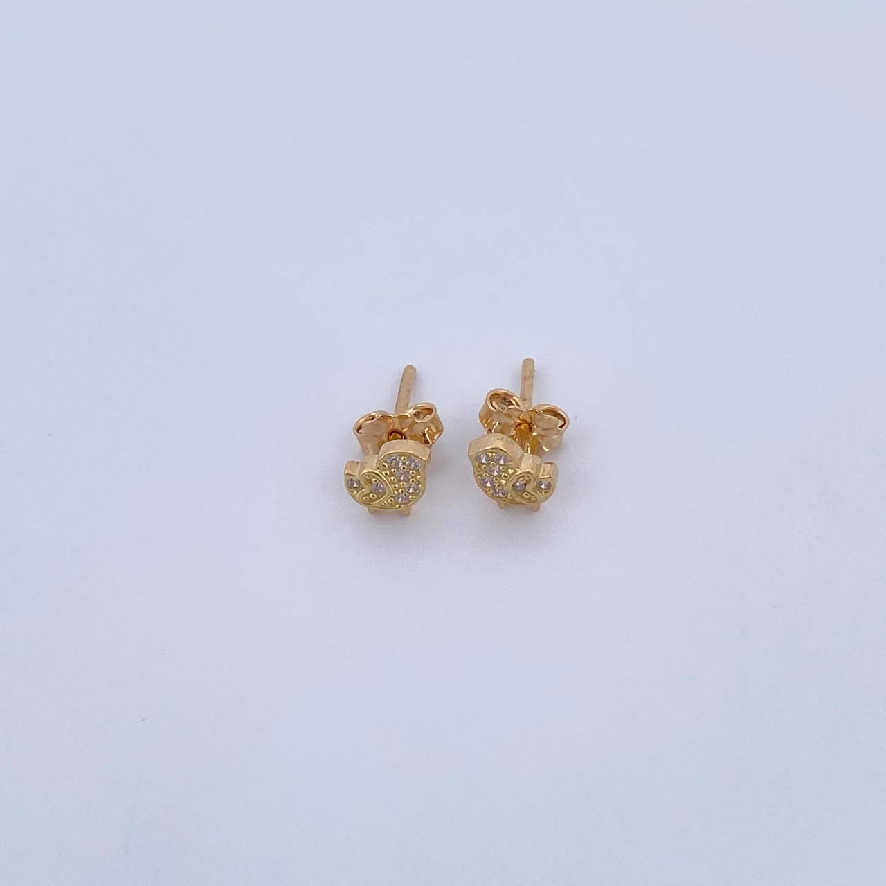 Topos Pajaro 1.1gr / Circones Blancos Oro Amarillo 18K & Topos Pajaro 1.1gr / Circones Blancos Oro Amarillo 18K &