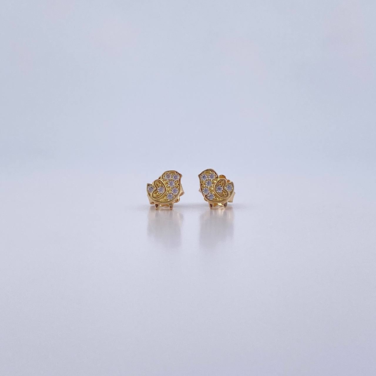 Topos Pajaro 1.1gr / Circones Blancos Oro Amarillo 18K & Topos Pajaro 1.1gr / Circones Blancos Oro Amarillo 18K &