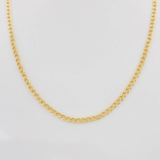 Cadena Mini Cubana 1.2g / 40cm / 0.83mm Oro Amarillo 18K