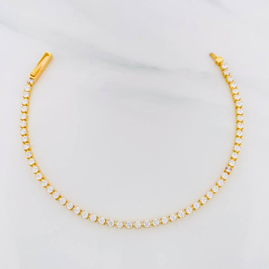 Pulso Tennis 4.75g / 16.5cm / 1.68mm Oro Amarillo 18K