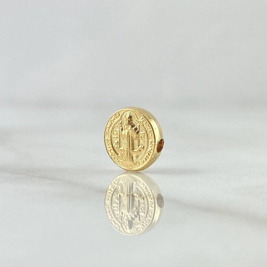 Herraje San Benito 0.5gr / 1cm / Tambor Oro Amarillo 18K