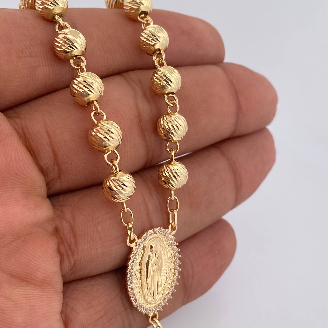 Rosario Virgen Guadalupe 31.3gr / 33.5cm / Oro 18K $ Rosario Virgen Guadalupe 31.3gr / 33.5cm / Oro 18K $