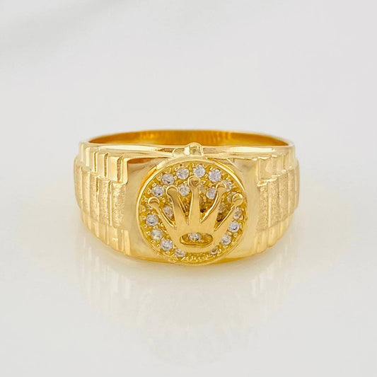 Anillo Correa Corona 3.75g / T6 3/4 Oro Amarillo 18K