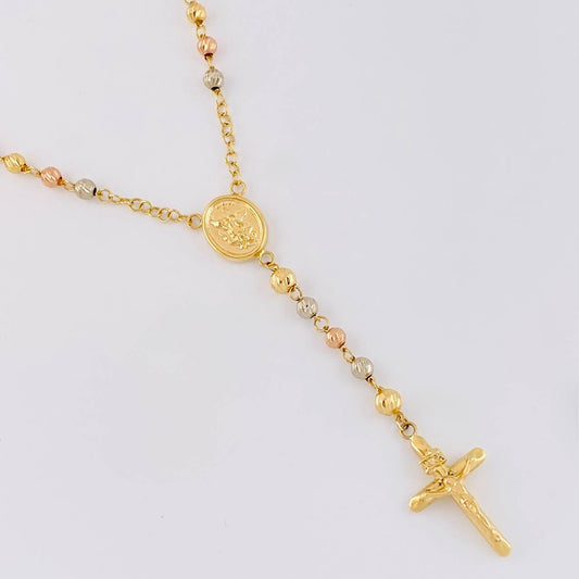 Rosario San Miguel 10.75 g / 58 cm / 4 mm Tres Oros 18K