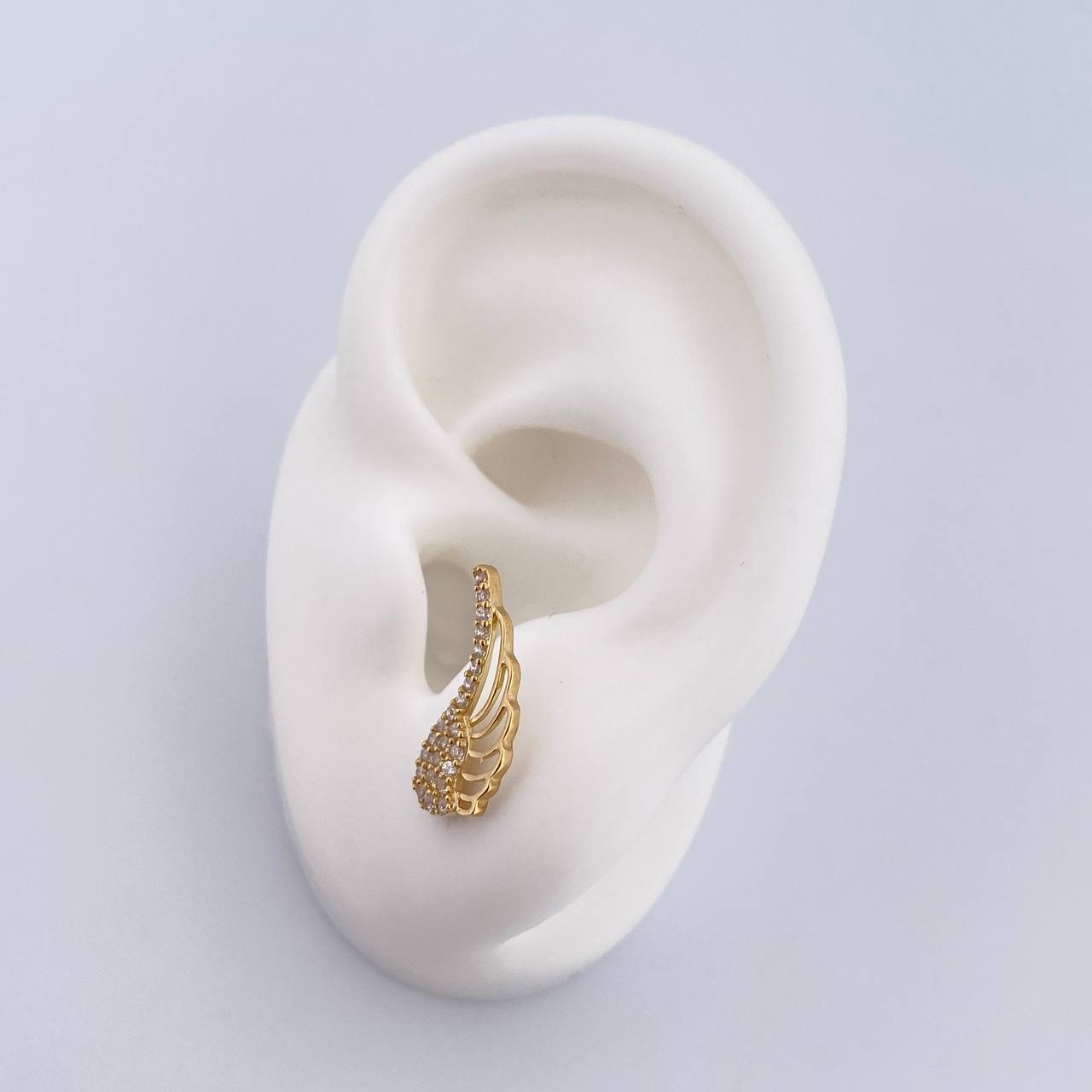 Topos Alas 1.8gr / Circones Blancos Oro Amarillo 18K & Topos Alas 1.8gr / Circones Blancos Oro Amarillo 18K &