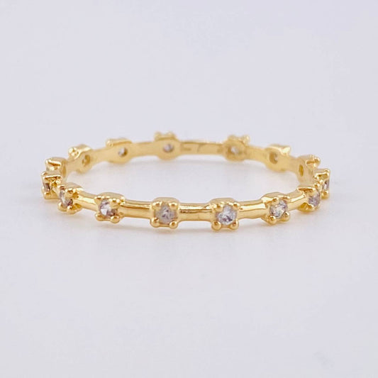 Anillo Linea Destellos 0.9 g / T6 1/2 Oro Amarillo 18K