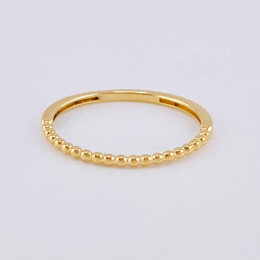 Anillo Burbujas Parciales 1.1 g / T6 3/4 Oro Amarillo 18K