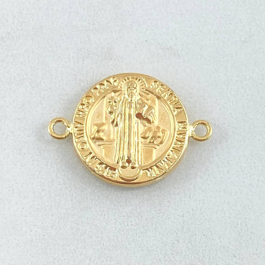 Herraje Medalla De San Benito 1.35gr / 2.3cm / Oro 18K ©