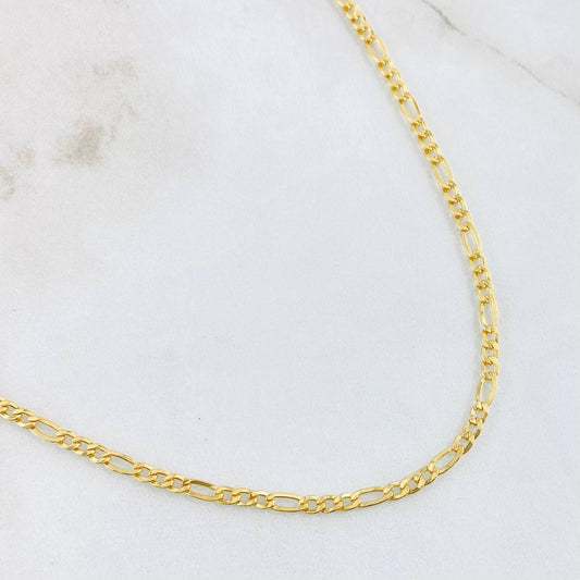 Cadena Figaro 4.85gr / 60cm / 2.7mm Oro Amarillo +1 18K *