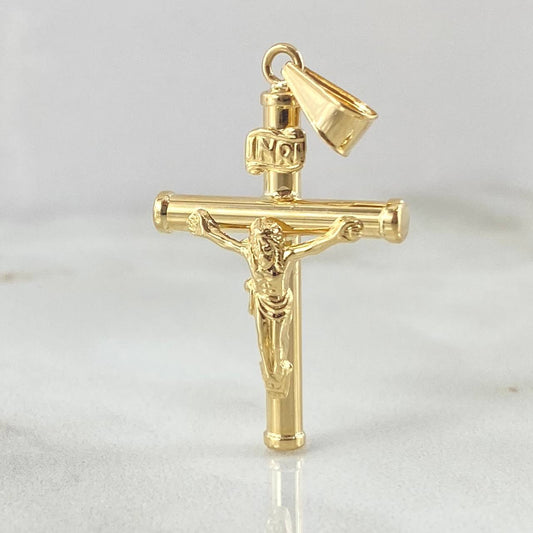 Dije Cruz Cristo 1.25gr / 3.5cm / Oro Amarillo 18K *