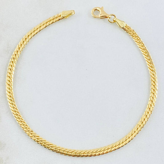 Pulso Serpiente 2.85gr / 19.5cm / 2.9mm Oro Amarillo +3 18K *