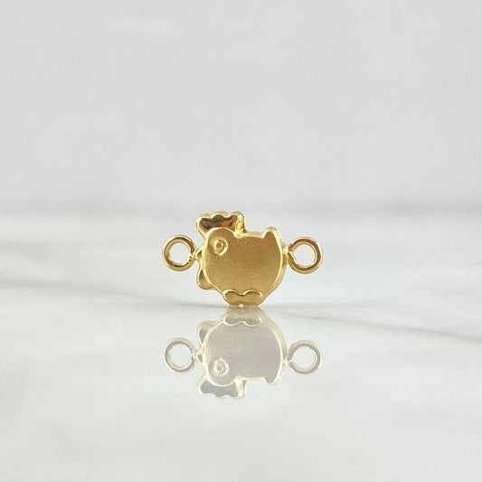 Herraje Gallina 0.4gr / 1.5cm / Oro Amarillo 18K