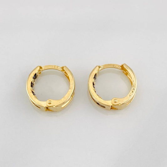 Candongas Carril 1.7g / 1.3cm Oro Amarillo 18K