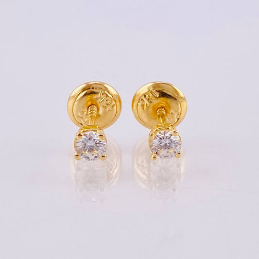Topos Cuatro Garras 0.7 g / 3.2 mm Oro Amarillo 18K
