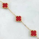 Pulso Aro Seguido Trebol 7.65gr / 20cm / 1.9mm Ambar Rojo Oro Amarillo Nac.Esp. 18K Pulso Aro Seguido Trebol 7.65gr / 20cm / 1.9mm Ambar Rojo Oro Amarillo Nac.Esp. 18K