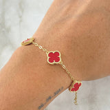 Pulso Aro Seguido Trebol 7.65gr / 20cm / 1.9mm Ambar Rojo Oro Amarillo Nac.Esp. 18K Pulso Aro Seguido Trebol 7.65gr / 20cm / 1.9mm Ambar Rojo Oro Amarillo Nac.Esp. 18K