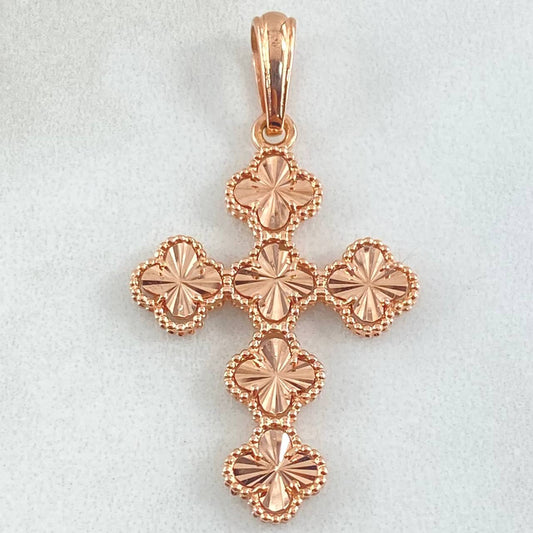 Dije Cruz Trebol 4.15gr / 4.1cm / Oro 18K ©