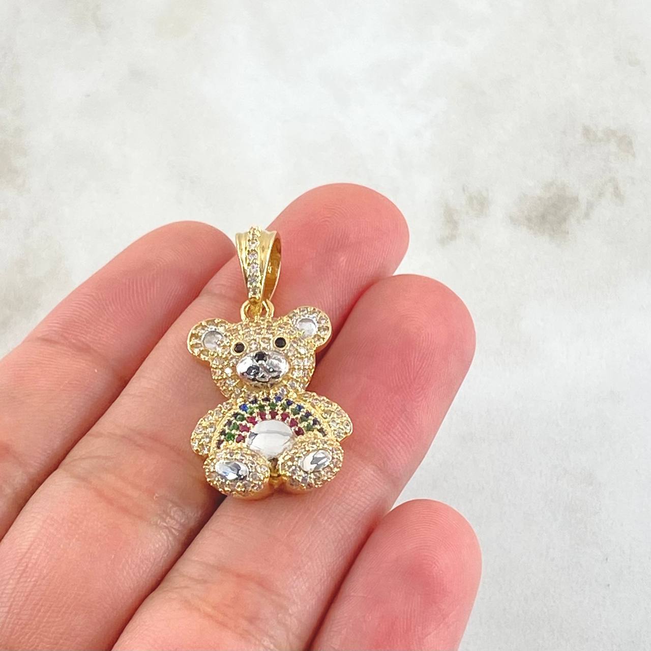 Dije Oso Arcoiris 4.9gr / 3cm / Oro 18K Dije Oso Arcoiris 4.9gr / 3cm / Oro 18K