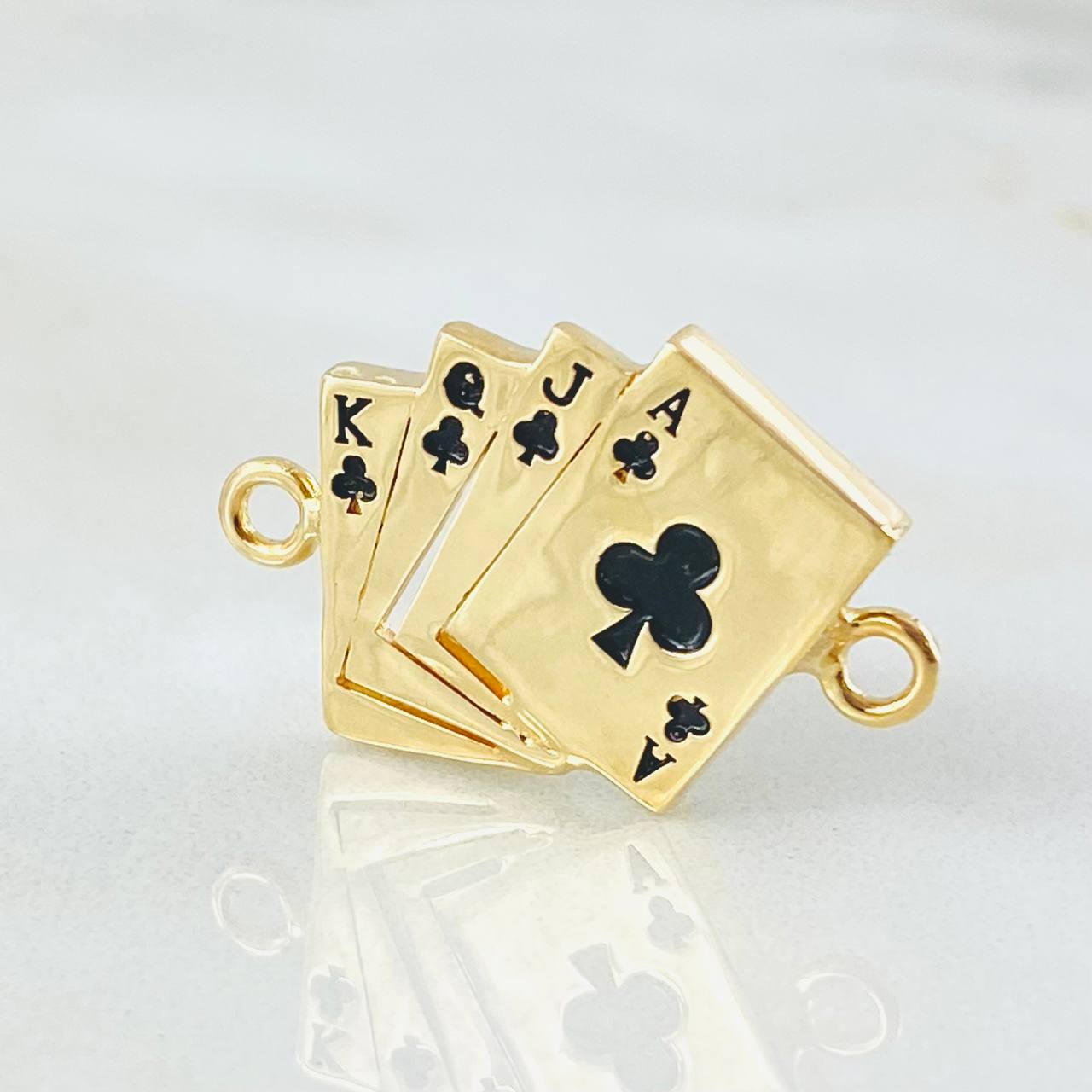 Herraje Cartas Poker 2.75gr / 2.4cm / Oro Amarillo 18K Herraje Cartas Poker 2.75gr / 2.4cm / Oro Amarillo 18K