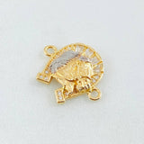 Herraje Herradura Caballo 2.05gr / 1.8cm / Dos Oros Amarillo Blanco 18K Herraje Herradura Caballo 2.05gr / 1.8cm / Dos Oros Amarillo Blanco 18K