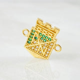 Herraje Atletico Nacional 2.2gr / 1.5cm / Oro Amarillo 18K Herraje Atletico Nacional 2.2gr / 1.5cm / Oro Amarillo 18K