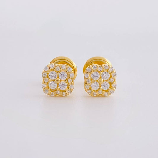 Topos Trebol Tupido 0.9g / 5.7mm Oro Amarillo 18K