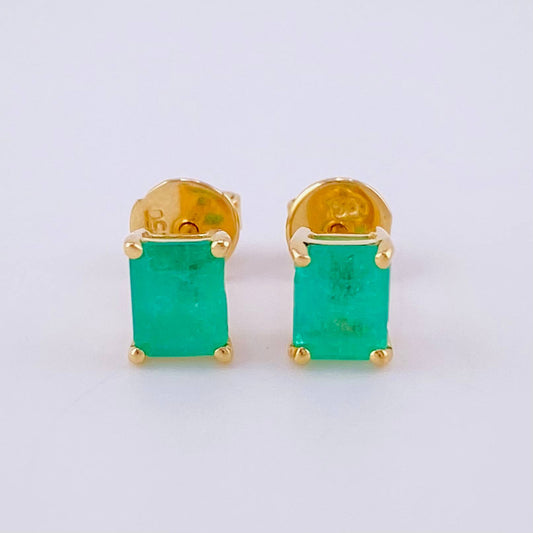 Topos Canasta Cuadrada Esmeralda 100pts 2.1g / 6.2mm Oro Amarillo 18K