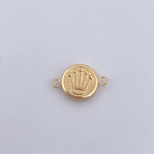 Herraje Corona Rx 0.8gr / 1.2cm / Punteado Oro Amarillo 18K &