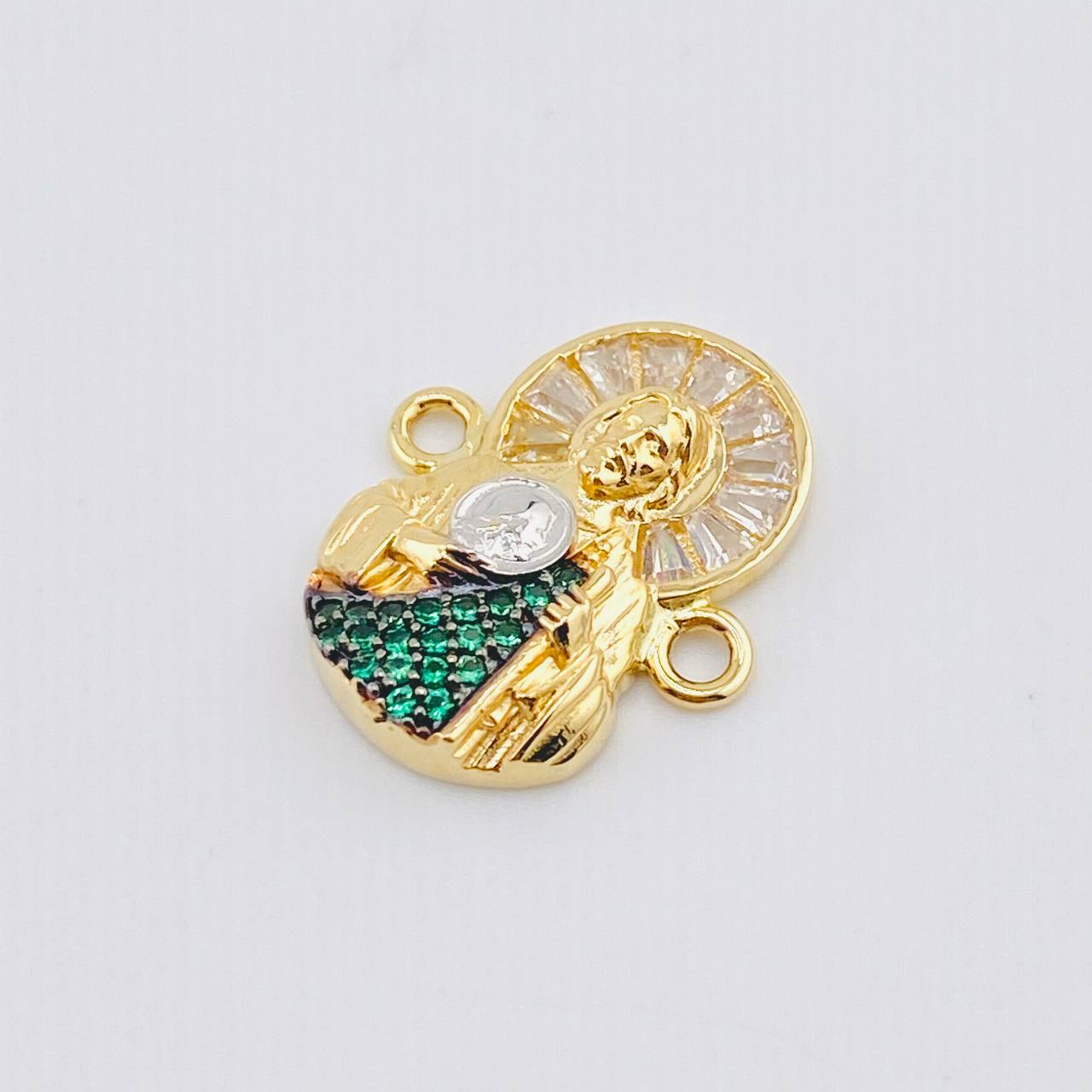 Herraje San Judas Tadeo 2.7gr / 1.7cm / Dos Oros Amarillo Blanco 18K Herraje San Judas Tadeo 2.7gr / 1.7cm / Dos Oros Amarillo Blanco 18K